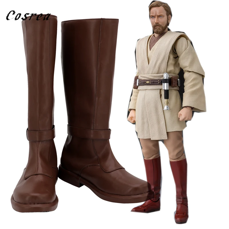 Star The Last Jedi Anakin Skywalker zapatos Cosplay adultos Obi Wan Anakin hombres mujeres botas Zapatos Halloween zapatos largos