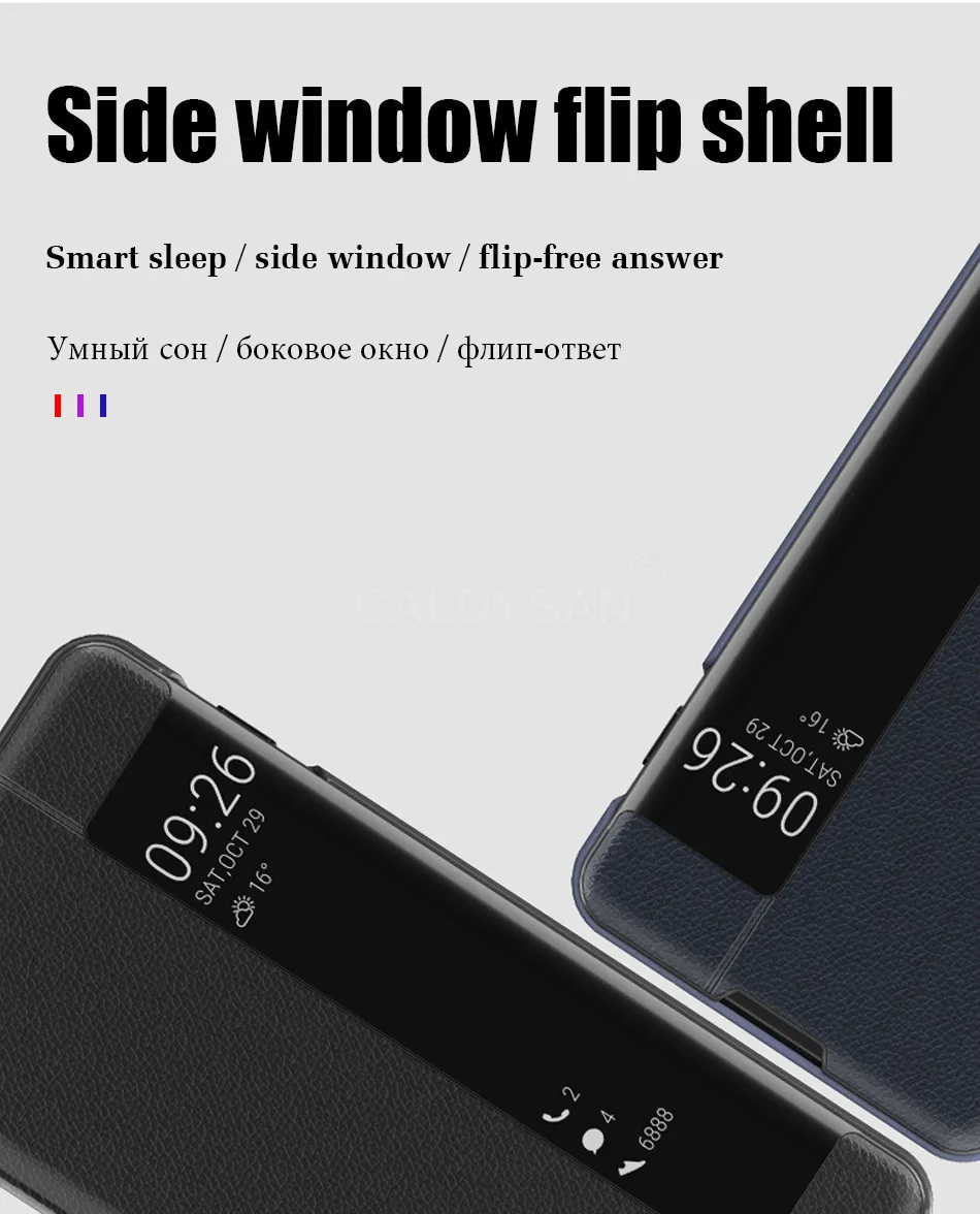 Роскошный кожаный флип-чехол для samsung Galaxy S7Edge S9 S8 S10 Plus, противоударный чехол для телефона A7 Smart View