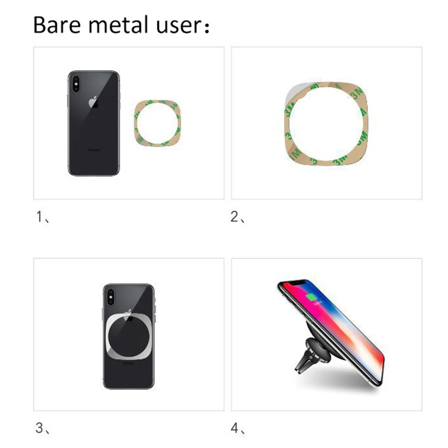 QI магнитное автомобильное крепление Беспроводное зарядное устройство для iPhone 11