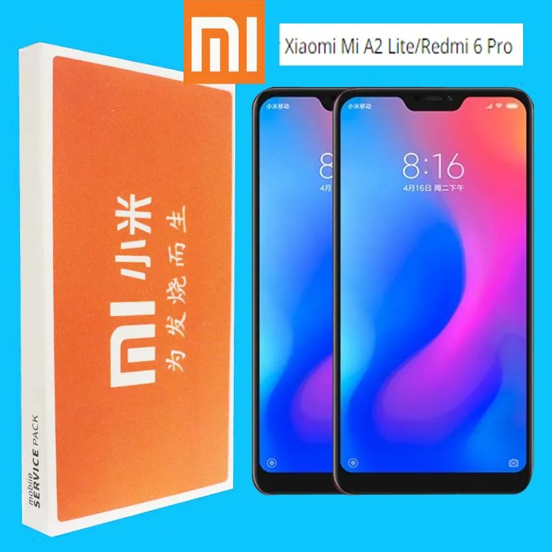 5 84 &quotips lcd + рамка для Xiaomi mi A2 Lite ЖК экран Замена Red 6 Pro Разрешение 2280*1080|Экраны