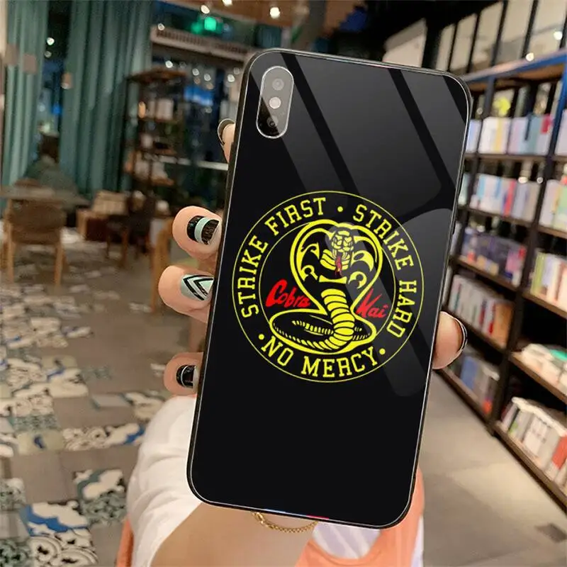 Чехол для телефона cobra kai snake закаленное стекло iphone 6 6S 7 8 plus X XS XR 11 12 mini PRO MAX |