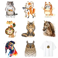 iron on transfers for clothing patches clorhing stickers stripe t shirt applique diy animal patch fusible vinyle thermocollant c