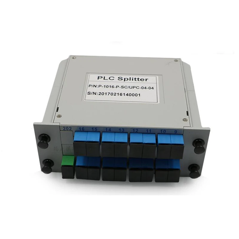 SC UPC PLC 1X16 Fiber Optic FTTH Splitter Box PLC Insert Sheet Type Fiber Optical Coupler Splitter Insertion