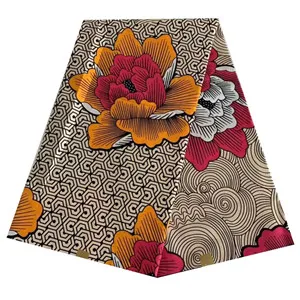 polyester Ankara Africa prints batik fabric real dutch wax tissu high quality 6yards fashion African sewing for party dress - Цвет: 32