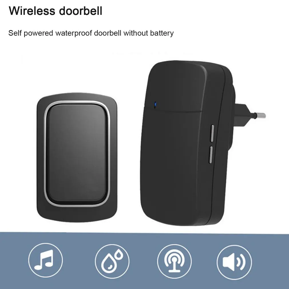 

Ring Doorbell Wireless Doorbell No Battery Waterproof Self-Powered door bell Home Cordless Ring Dong Chime Timbre Calling