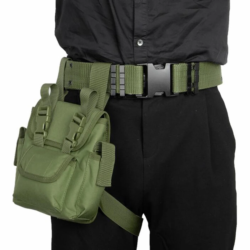 

Men Canvas Drop Leg Bag Waist Bag Fanny Pack Belt Hip Bum Military travel Multi-purpose Motorcycle Military Tool Pack
