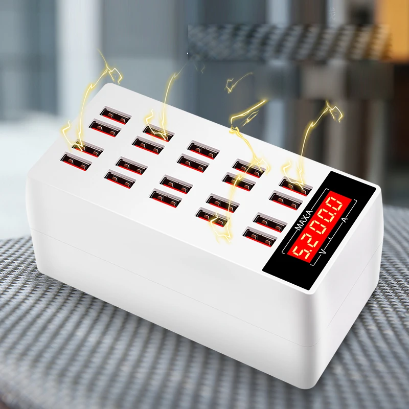 

20 Ports 100W 20-Port Fast Charging Station,Charging Station Dock for Multiple Devices