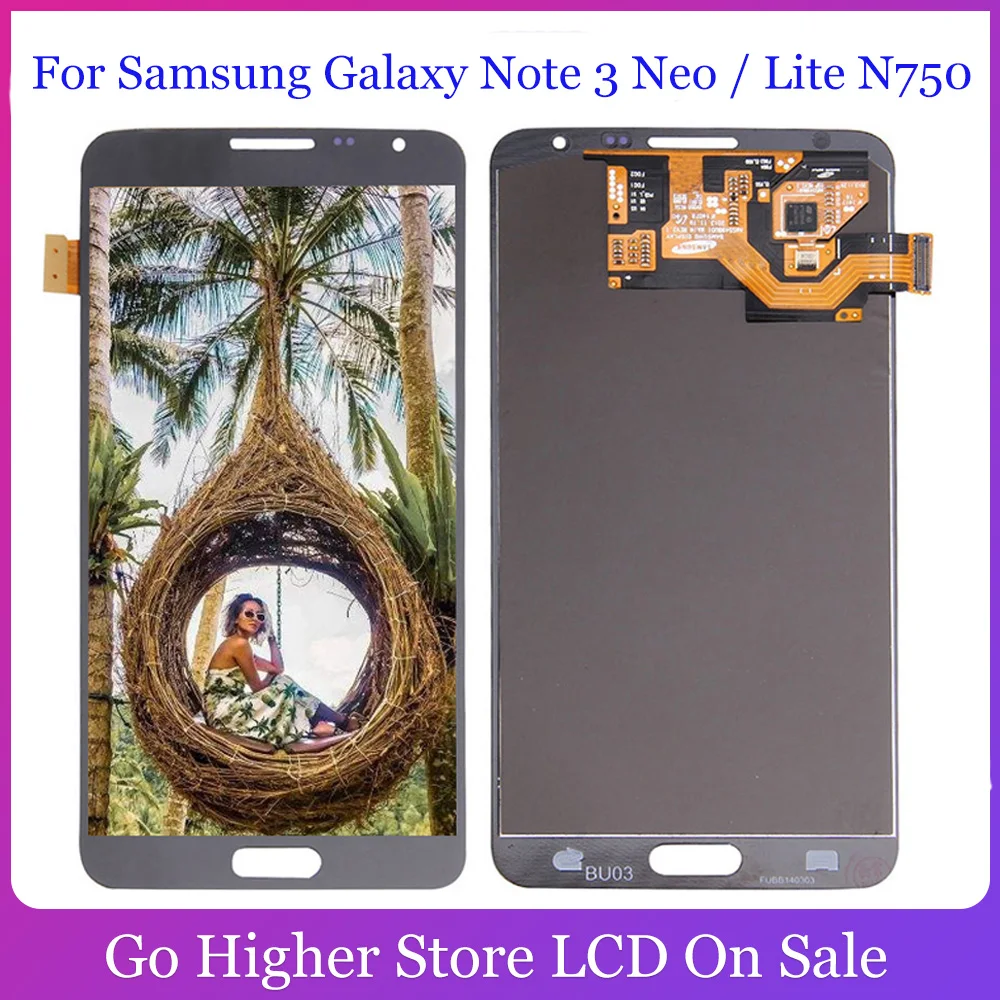 ЖК дисплей 5 дюйма для Samsung Galaxy Note 3 Note3 Neo / Lite N750/N7505 с сенсорным экраном и