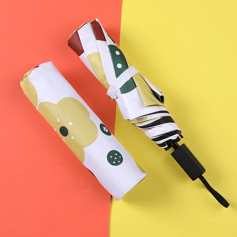 Сон складной зонт с цветком дождя Для женщин тройное складывание индивидуальный