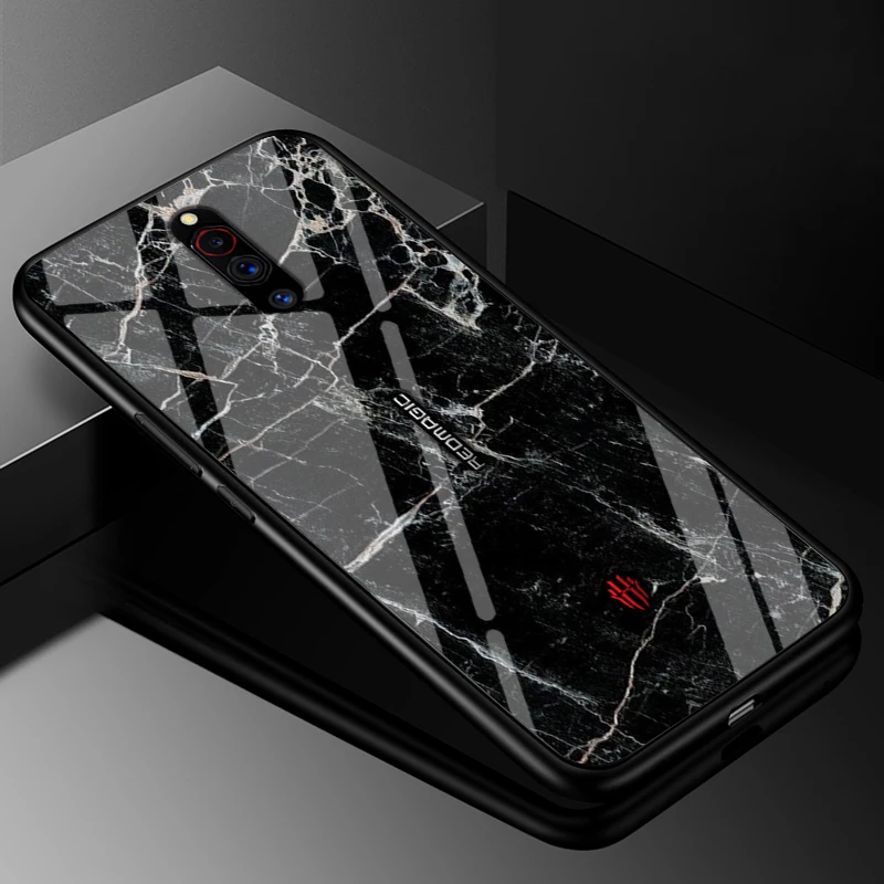 Чехол из закаленного стекла для ZTE nubia Red Magic 5G чехол 6 65 дюйма Модный жесткая задняя