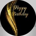 Декор для вечеринки Sensfun с днем рождения, черный и золотой Фотофон