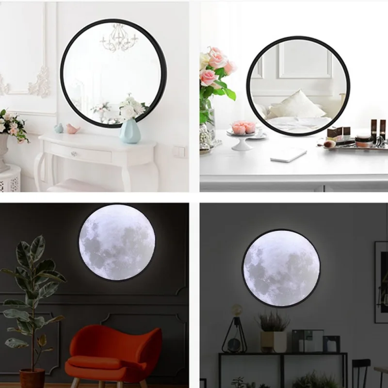 

Romantic Moonlight Make-up Mirror Decorative Wall Lamp For Living Room Corridor Porch For Creative Gift New