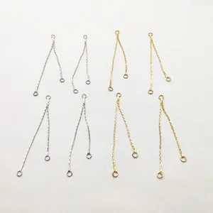 Новое поступление! Соединитель цепочки из настоящего золота с покрытием 56x3 мм, 50 шт., детали для сережек сделай сам, фурнитура и компоненты для ювелирных изделий