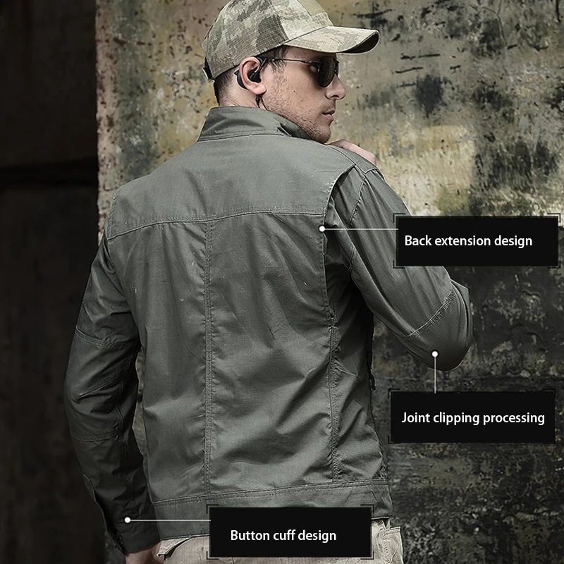 

Jacket Men Military Army Tactical Light Thin Jacket Windproof Waterproof Summer Outdoor Sport Windbreaker Coat Hiking Jacket