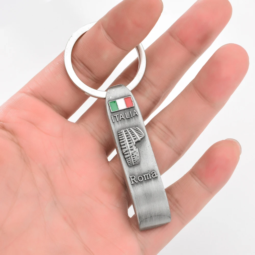 Vicney Italy Roma Key Cahin открывашка для пива, подвеска для ключей, винтажный рисунок Колизея, брелок для ключей, Италия, Roma, Туристический Сувенирный брелок