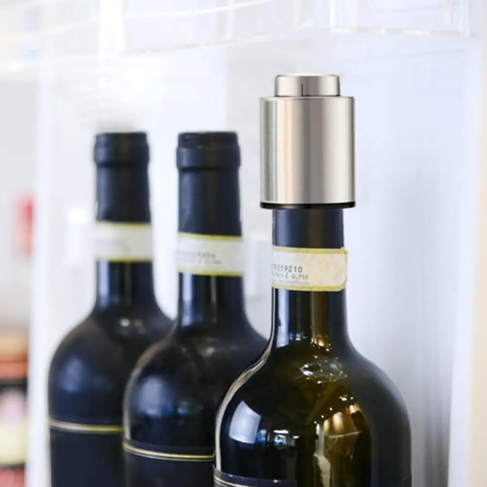 New 1pc Black Vacuum Wine Bottle Stopper Sealed Storage Cork Bar Fresh Keep Barware Cap Tools Y3B6 | Дом и сад