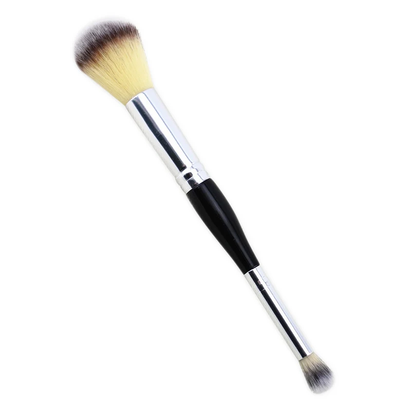 

Double-ended White Perfection Makeup Brush Foundation Concealer Contour Blush Make Up Brushes Beauty Cosmetics Tool