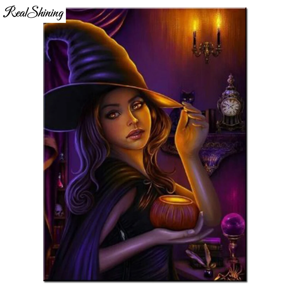 

Алмазная мозаика ведьма девушка 5d алмазная живопись своими руками полная квадратная круглая вышивка 3d вышивка крестиком мультяшный подаро...