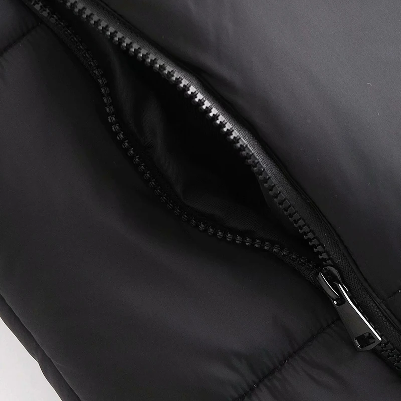 

Women Autumn Down Cotton Vests Coats 2020 Sleeveless Black Warm Drawstring Hooded Female Fashion Street Waistcoats Outerwear