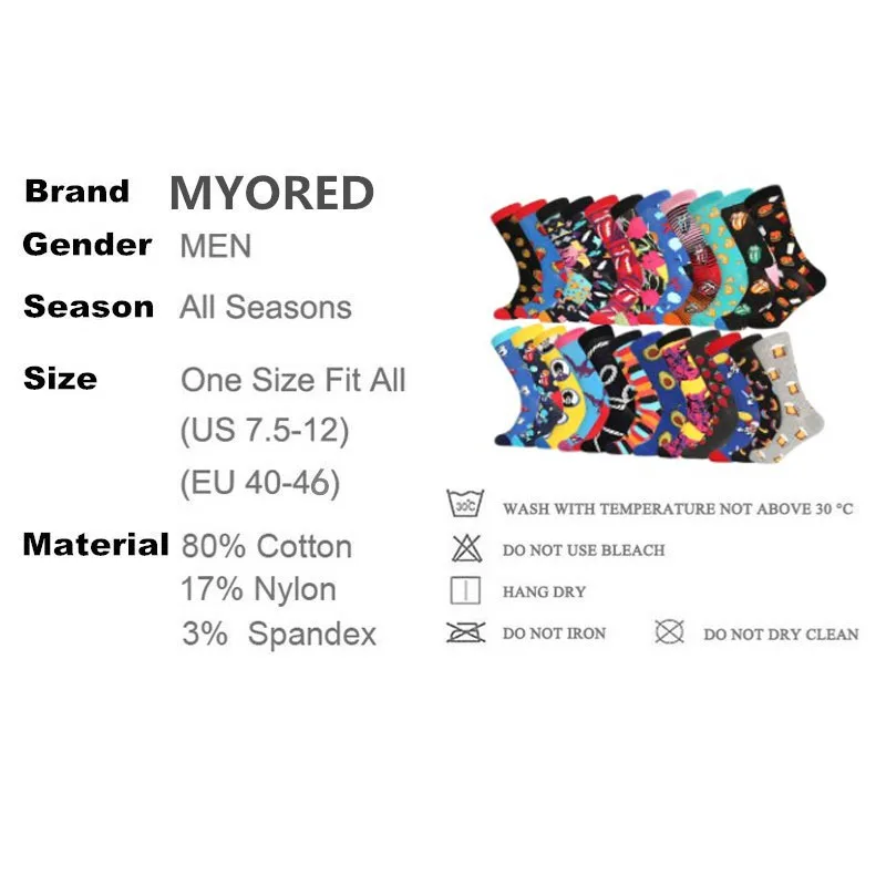 MYORED, мужские носки, хлопок, забавные носки для мужчин и женщин, новинка, повседневная одежда, цветные носки-лодочки для счастливой свадьбы, аксессуары, подарок