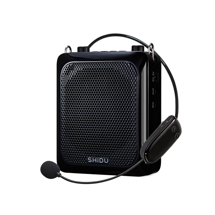 SHIDU 25 Вт ультра портативный мини аудио Bluetooth динамик USB голосовой усилитель с UHF беспроводной микрофон для учителя туристический S28 - Цвет: Black UK Plug