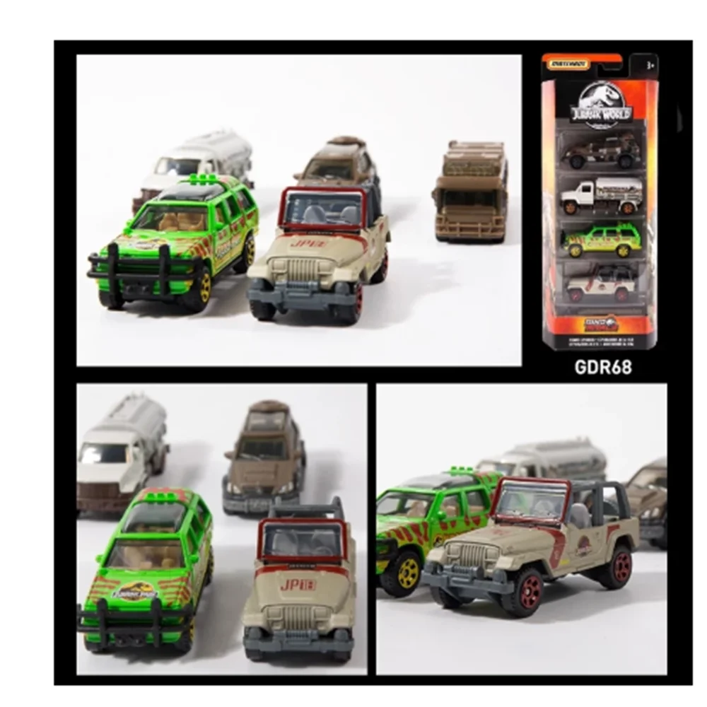 Mattel Matchbox 1:64 мир Юрского периода фильм автомобиль из сплава той же модели 5
