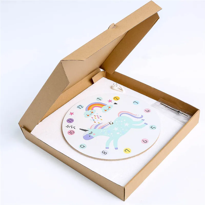 Радуга лошадь настенные часы простая жизнь дизайн Бесшумная Бытовая кафе Офис