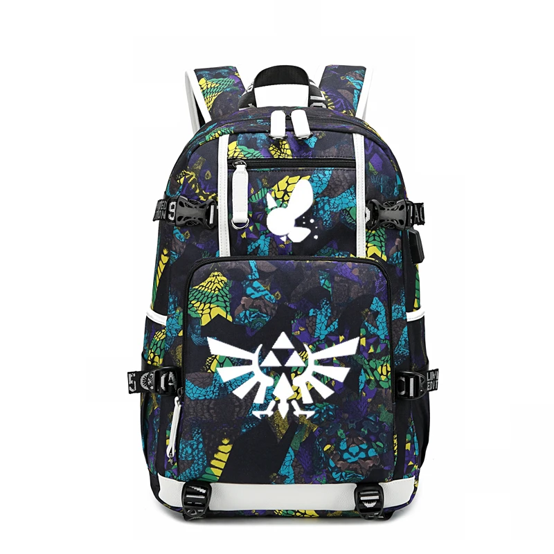 1 Легенда о Зельде печать школьные сумки Zelda Back Pack дорожный рюкзак Mochila Feminina холст рюкзак для ноутбука большая сумка для книг - Цвет: 1