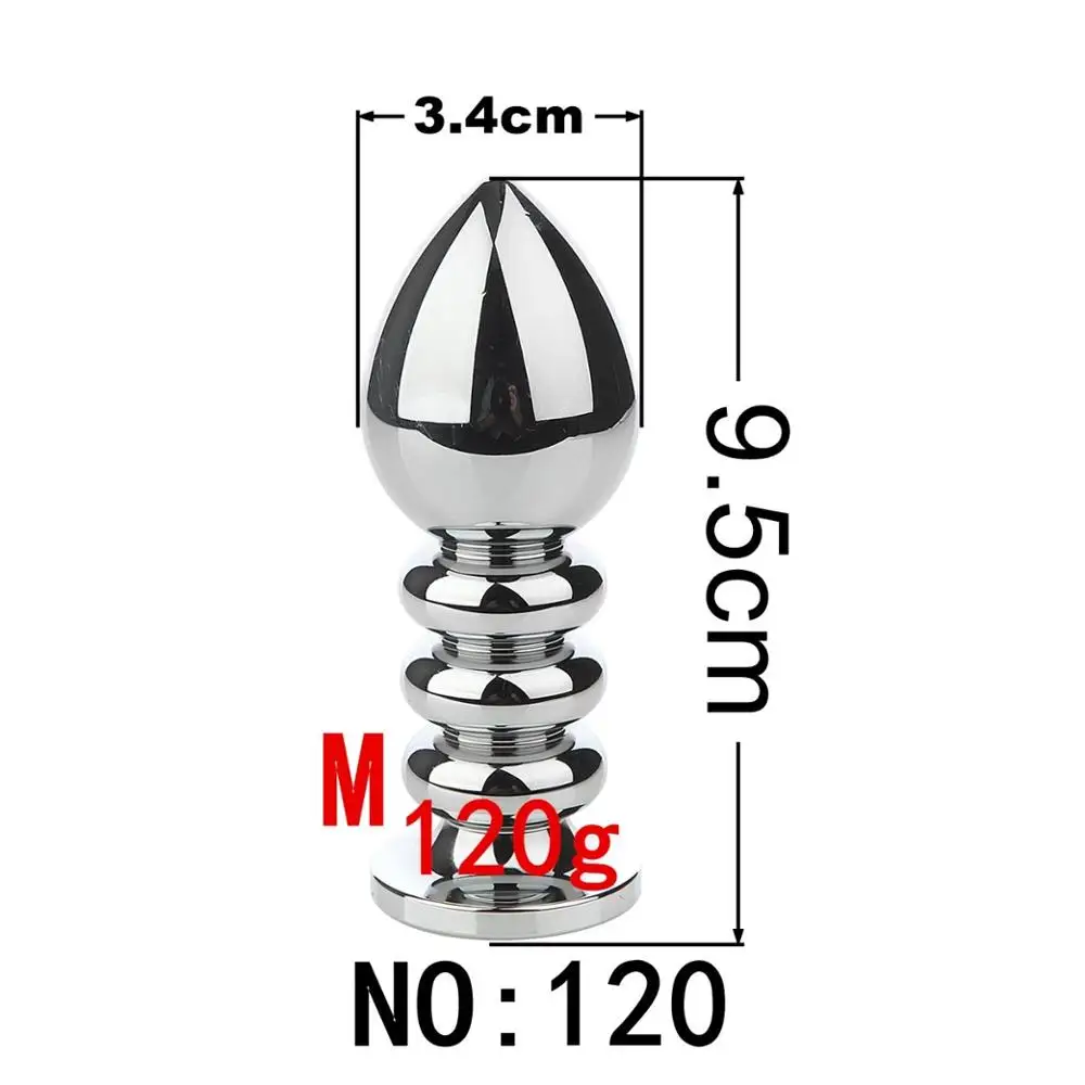 3 Размеры металлическая Анальная пробка поддельные фаллоимитаторы большого