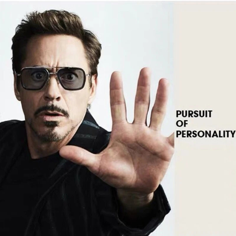 Роскошные модные Мстители Tony Stark стиль для wo мужские солнцезащитные очки квадратный фирменный дизайн солнцезащитные очки ретро мужские Железный человек Человек-паук