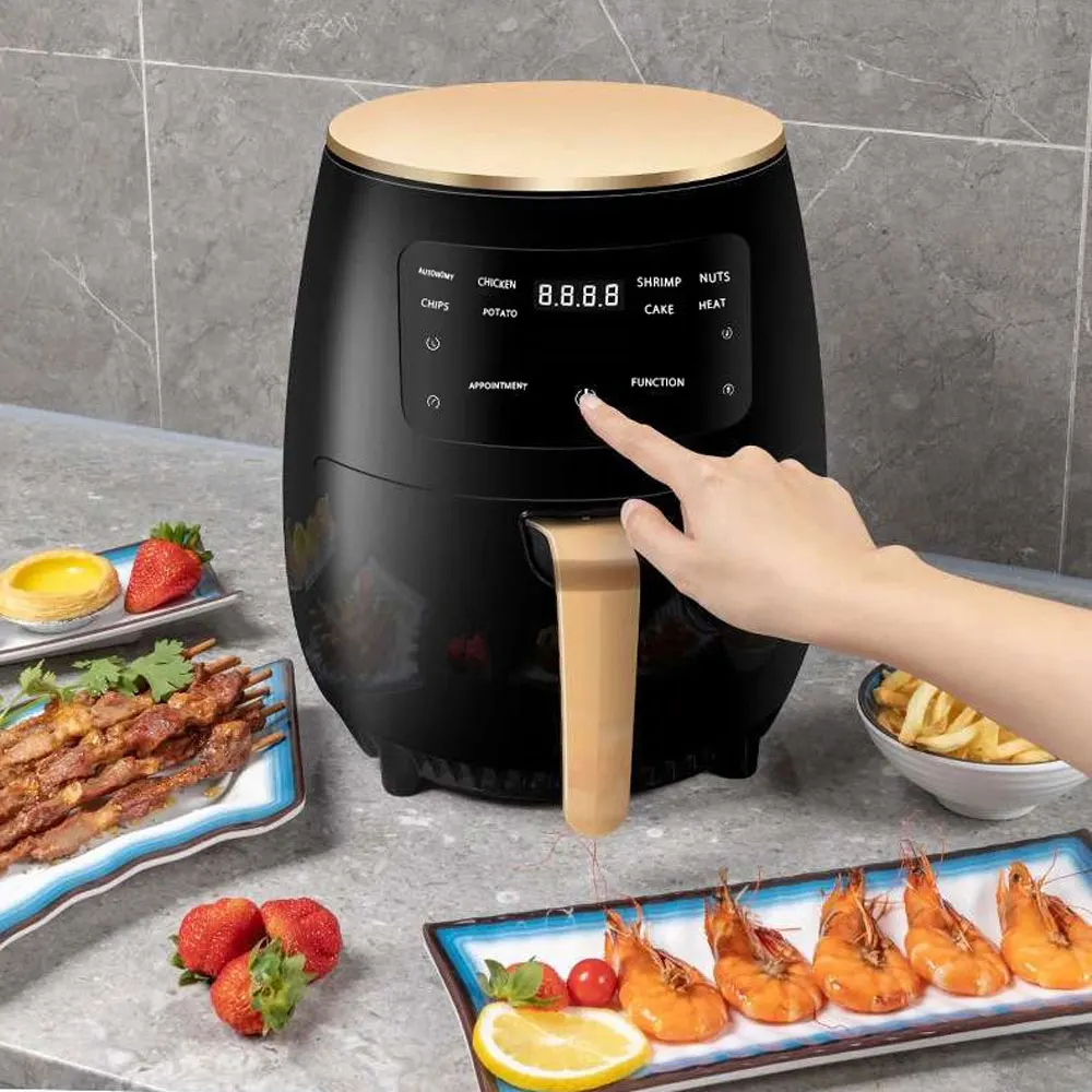 

220V Multifunction Air Fryer Without Oil free Health Fryer Cooker Smart Touch LCD Deep Airfryer Pizza Fryer for French fries