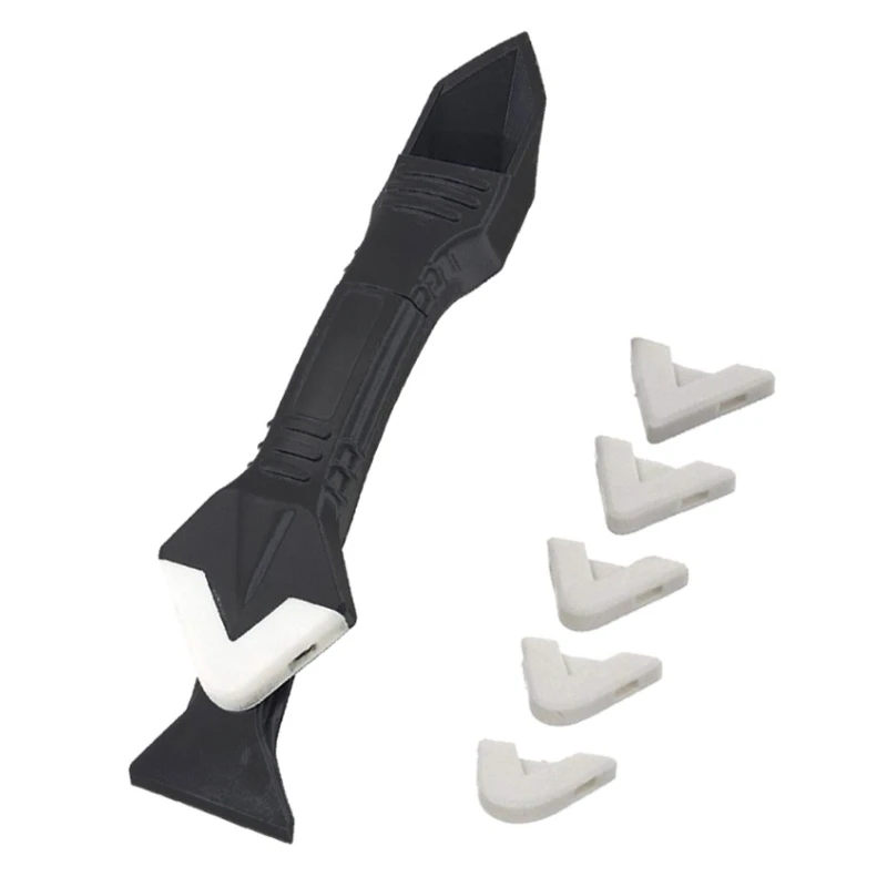 

5 In1 Silicone Remover Caulk Finisher Sealant Smooth Scraper Grout Kit Tools with Seam Tape Plastic Hand Tools Set K1KA