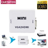 mini vga to hdmi converter 3 5 audio video adapter full hd 1080p vga2hdmi for pc laptop display projector vga