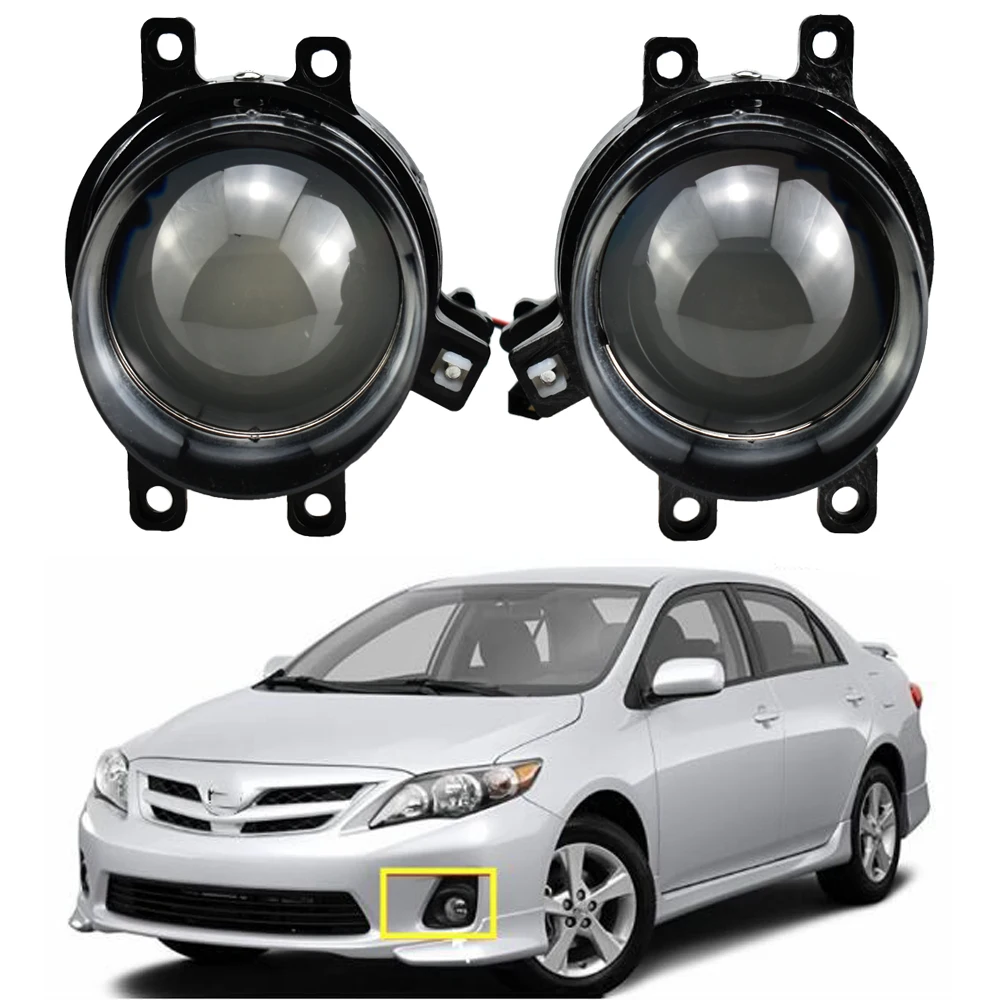 1pair Fog Lights Bixenon Lens H11 LED Projector Car Accessories Retrofit For Corolla 2011-2013 For  Corolla Verso MPV ZER ZZE R1