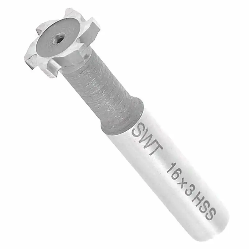 

HSS 6 Flutes T Slot End Mill Milling Cutter Cutiing Tool 16x3mm Length 60mm 1pc