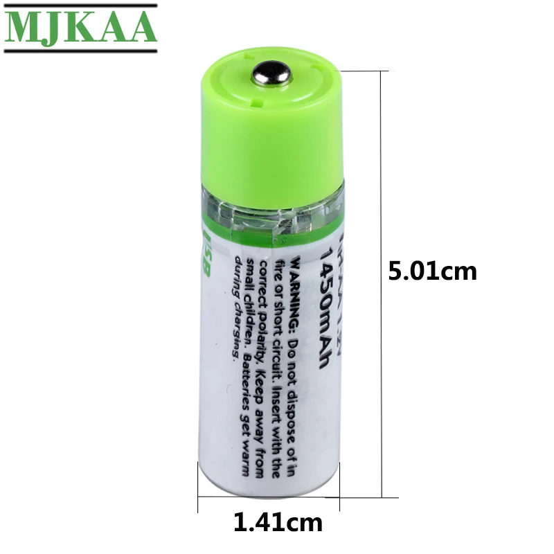 

MJKAA USB AA Battery Ni-MH 1.2V 1450mAh Rechargeable Batteries NI MH Use for Remote Control Razor Radio Hot-selling