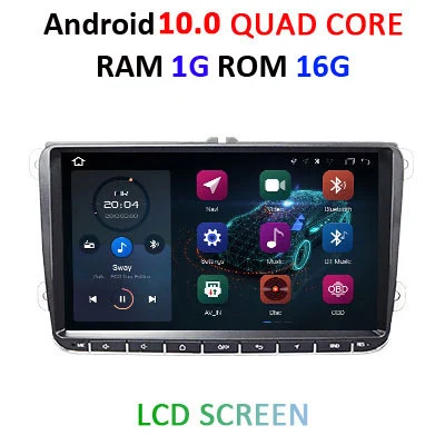 DSP ips для Volkswagen VW Skoda Octavia golf 5 6 passat B6 jetta polo tiguan 2 Din Android 10 автомобильный Радио gps мультимедийный dvr 4G FM - Цвет: 1G 16G LCD