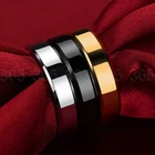 Высокое качество 6 мм кольцо из нержавеющей стали для мужчин и женщин модные золотые Цвет перстни обручальное кольцо, ювелирное изделие, подарок