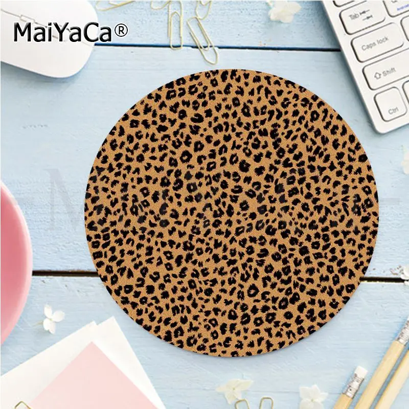 

Maiyaca My Favorite Animals Leopards Silicone round mouse Pad to Mouse Game gaming Mousepad Rug For PC Laptop Notebook
