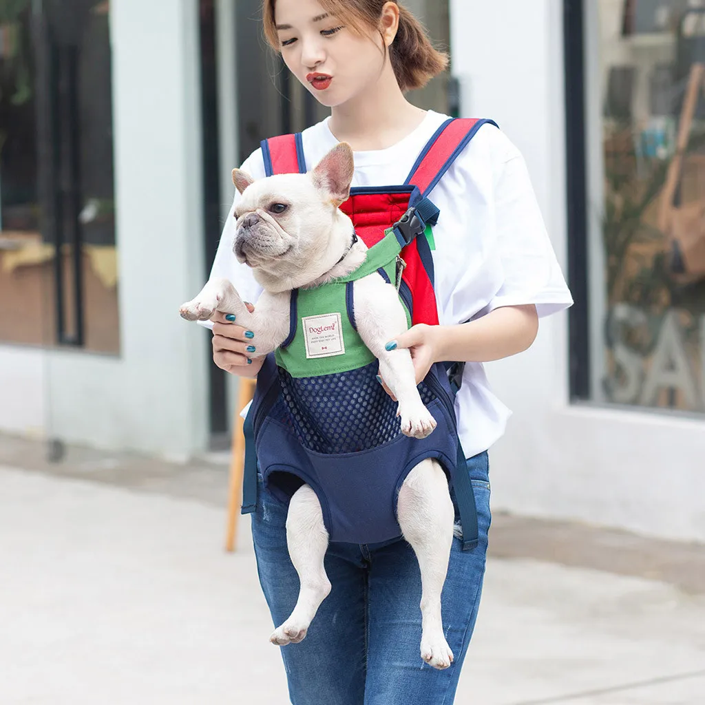 Outdoor Pet Dog Carrier Bag Pet Dog Front Bag Out Travel Double Shoulder Portable Travel Backpack Dogs Cat Accessories Sling Bag