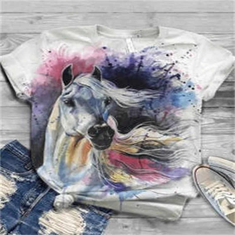 

Women's Vintage Shirts Blouses 2021 3D Bee Print Tees Short Sleeve O-Neck Plus Size S-5XL Tops Shirt Blouse Women camisas mujer