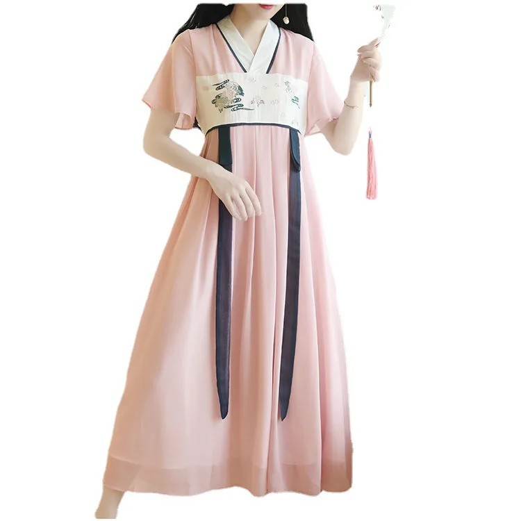 

New improved Hanfu dress daily ancient dress female Chinese style student ancient skirt