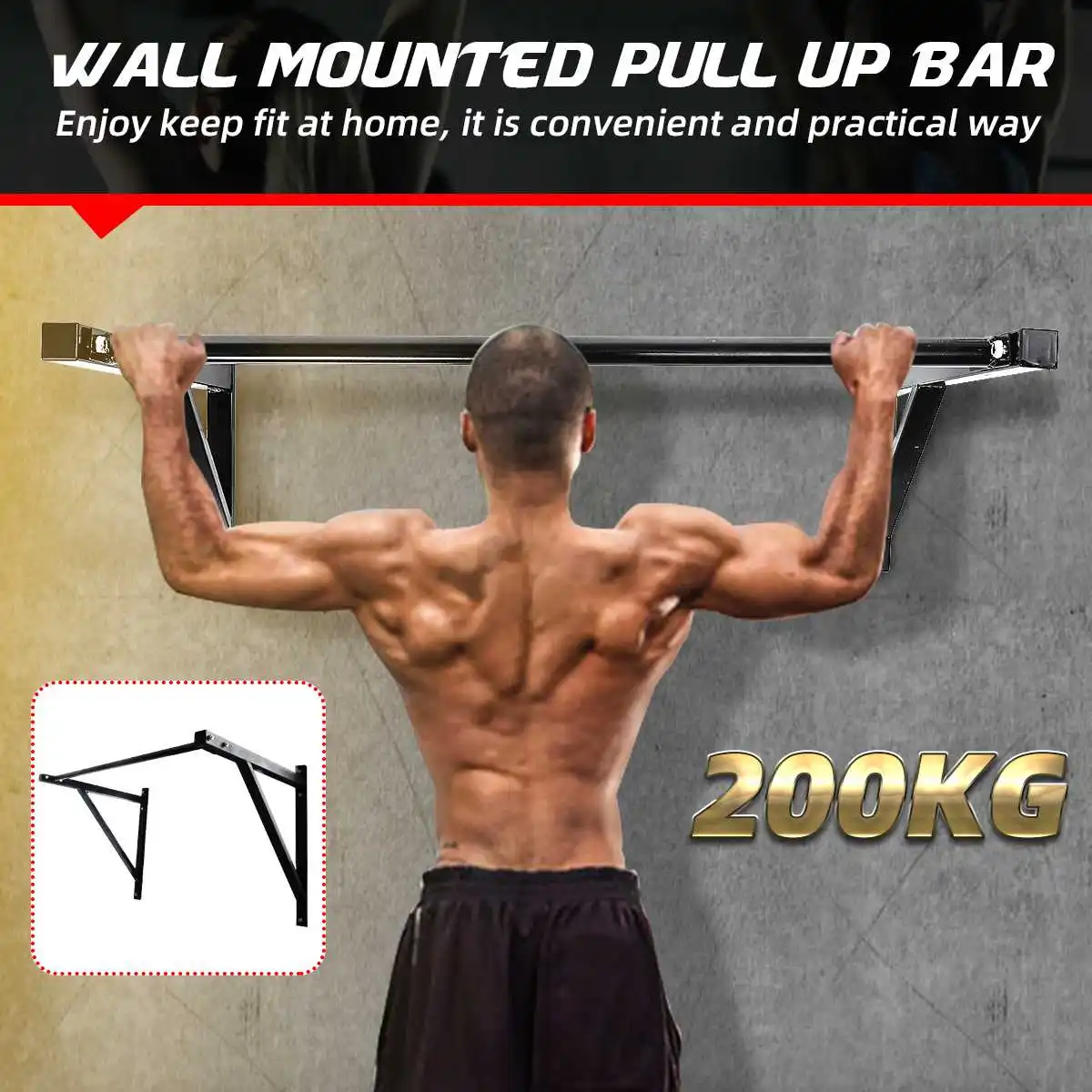 

110*80*40cm Wall Indoor Pull Up Bar Horizontal Bar Heavy Duty Gym Chin Up Bar Parallel Bars Training Fitness Equipment