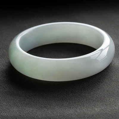 

Zheru Jewelry Natural Burmese Light Color Jade 54-64mm Bracelet Elegant Princess Jewelry Best Gift