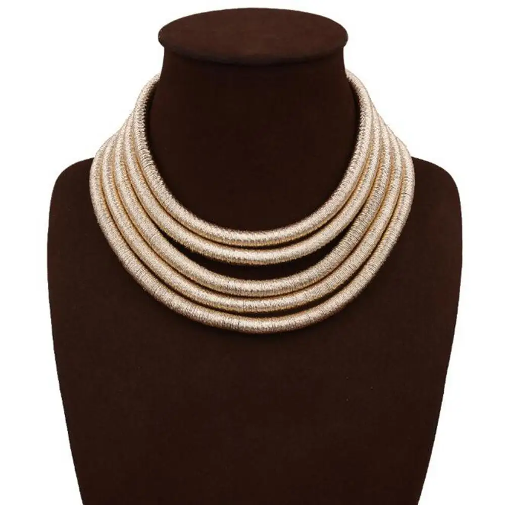 DiLiCa Fashion Women's Choker Necklace Simple Multi-layer Collar Necklaces Chokers Vintage Statement Naszyjnik | Украшения и