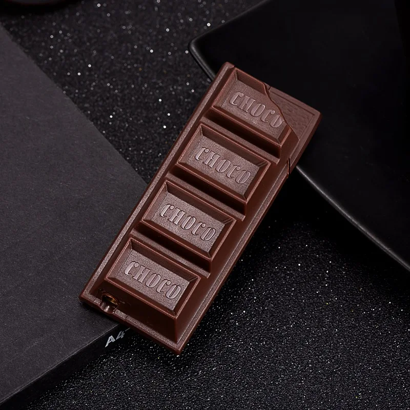 

Creative appearance chocolate open flame lighter personalized electronic lighter good choice for children's birthday gifts