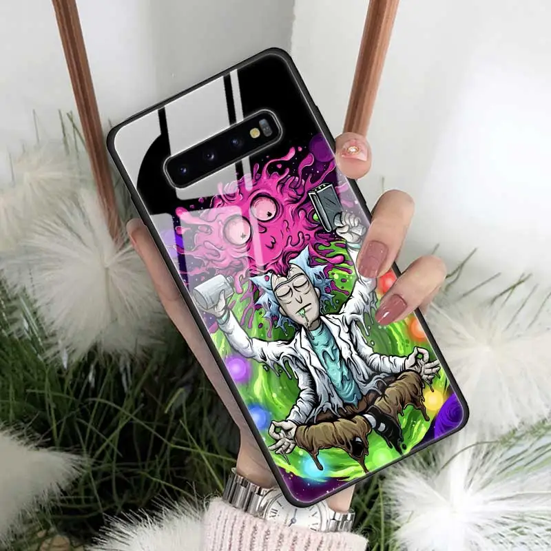 11 Чехол Rick And Morty из закаленного стекла для samsung Galaxy S10 S10e S9 S8 Note9 Note 10 Plus 5G A50 A30 края из ТПУ Fundas Capa - Цвет: 11