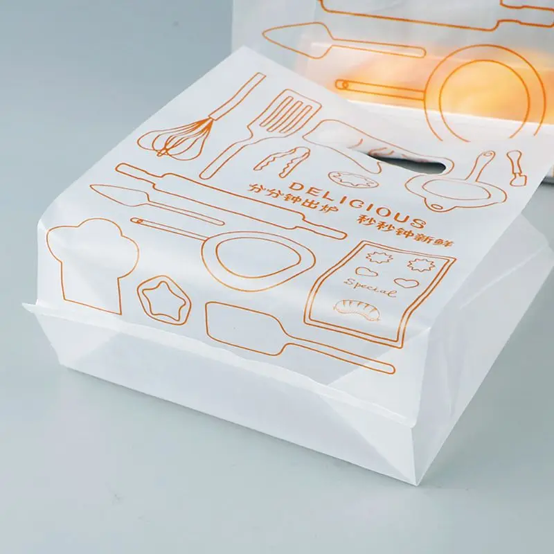 

100 Pcs Plastic Transparent Bags Bread Toast Biscuit Candy Snack Packaging Tote 203F