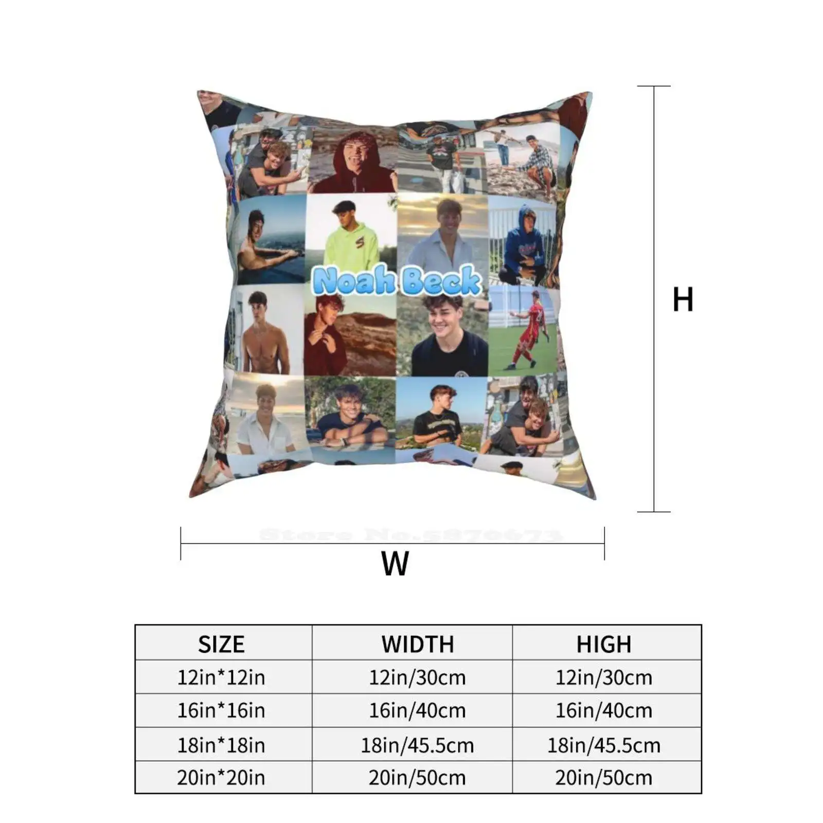 Наволочка с коллажем Ноа Бека подушка рисунком лето | Дом и сад