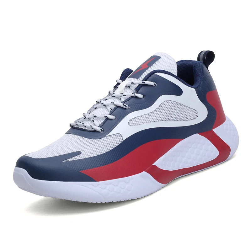 

New Breathable Mesh Men Sports Casual Running Shoes High-quality Lace-up Sneakers Lightweight Outdoor Athletic Tennis Shoes